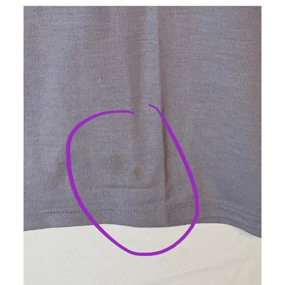 Energie short sleeve shirt lace ruffle arm gray polyester blend extra small READ - Picture 3 of 10